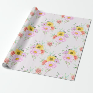 Blumenmuster-Wrapper Geschenkpapier