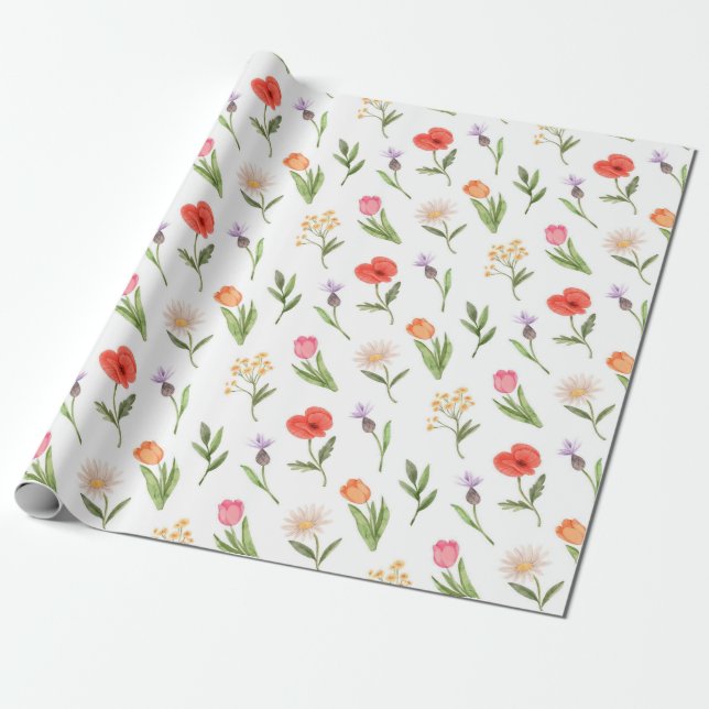 Blumenmuster-Wrapper Geschenkpapier (Ungerollt)