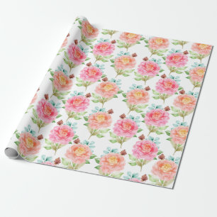 Blumenmuster-Wrapper Geschenkpapier