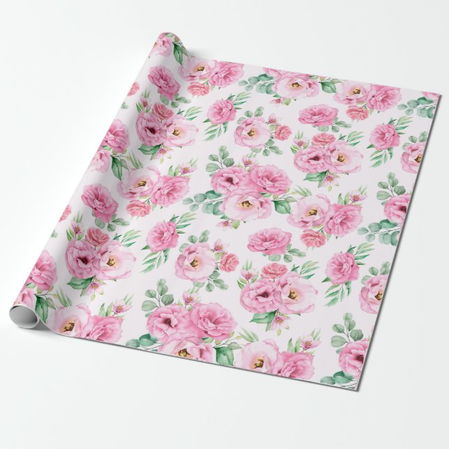 Blumenmuster-Wrapper Geschenkpapier (Ungerollt)