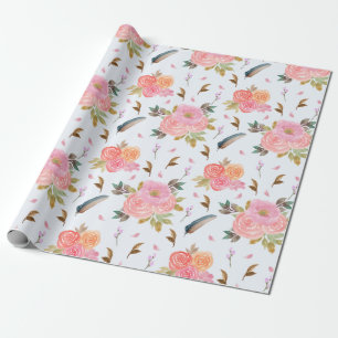 Blumenmuster-Wrapper Geschenkpapier