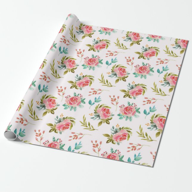 Blumenmuster-Wrapper Geschenkpapier (Ungerollt)