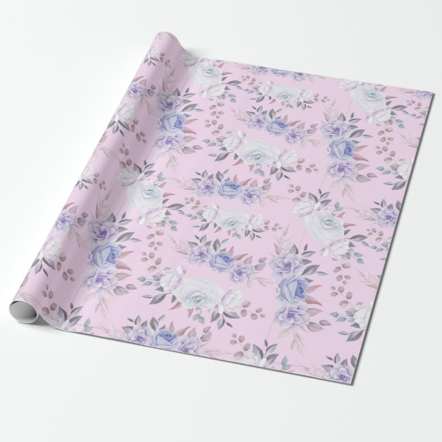 Blumenmuster-Wrapper Geschenkpapier (Ungerollt)