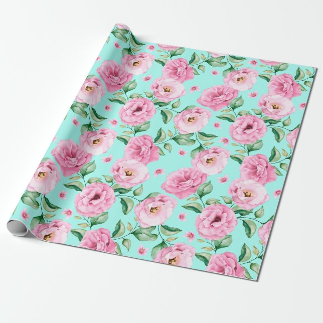 Blumenmuster-Wrapper Geschenkpapier (Ungerollt)