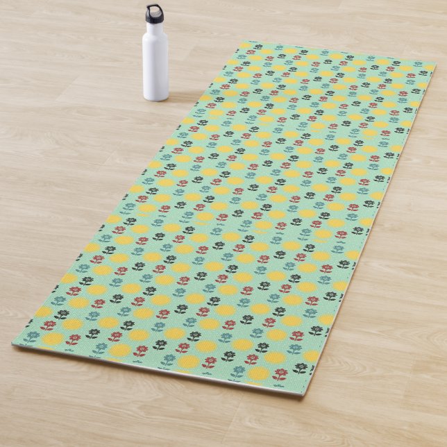 Blumenmuster Yogamatte (Beispiel)