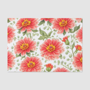 Blumenmuster Zinnia-Blume Seidenpapier