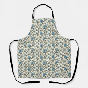 Blumenmuster zum Geburtstag Blau und Beige Blume Schürze