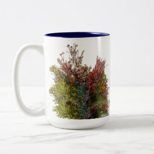 Blumenmuster Zweifarbige Tasse