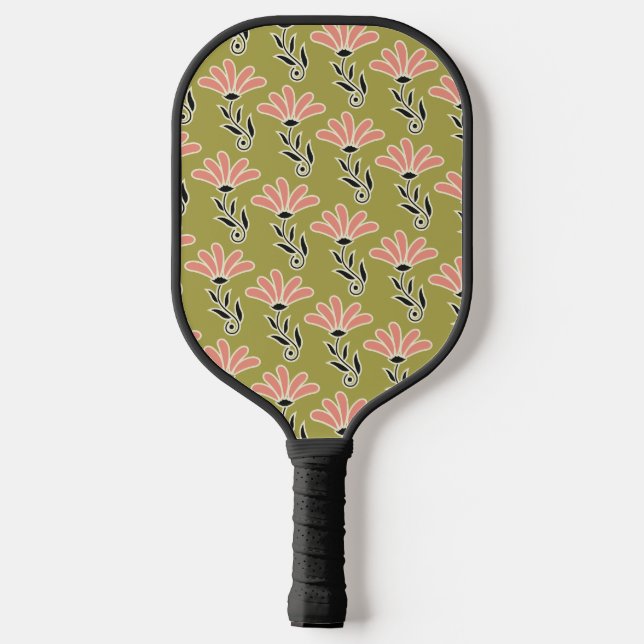 Blumenmusterdesign  pickleball schläger (Rückseite)