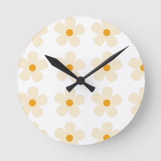 Blumenmusterdesign  runde wanduhr