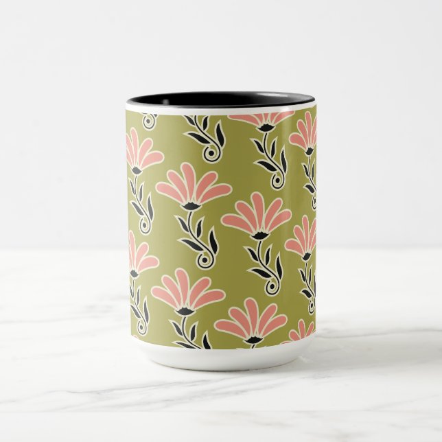 Blumenmusterdesign  tasse (Zentrum)