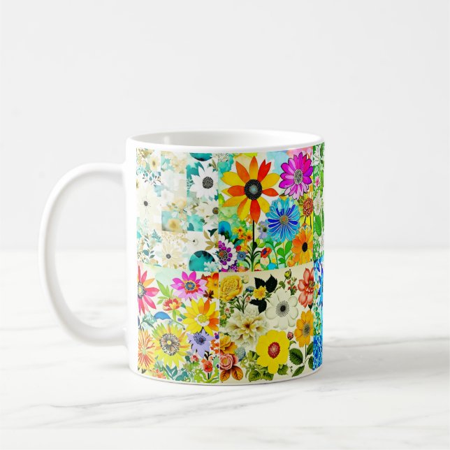 BlumenmusterKunstvoll wandern im Blume Kaffeetasse (Links)