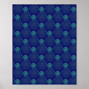 Blumenmusterplakat Poster