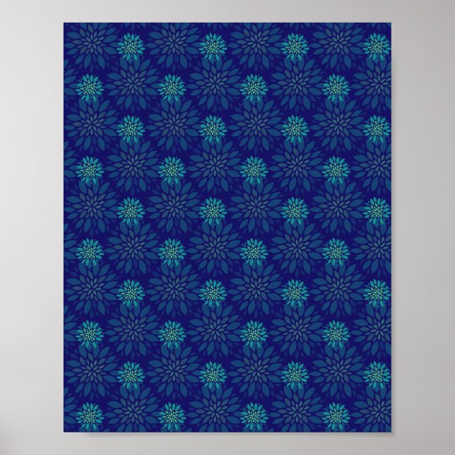 Blumenmusterplakat Poster (Vorne)
