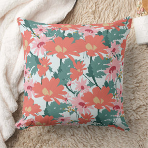 Blumenmusterzeichnung Elegante Dekorative Blumen Kissen