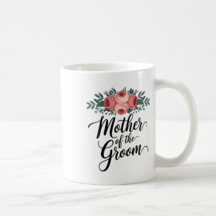 Blumenmutter des Bräutigams Hochzeitsdusche Mama V Kaffeetasse