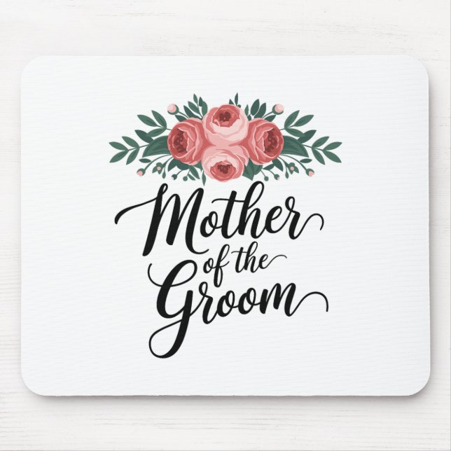 Blumenmutter des Bräutigams Hochzeitsdusche Mama V Mousepad (Vorne)