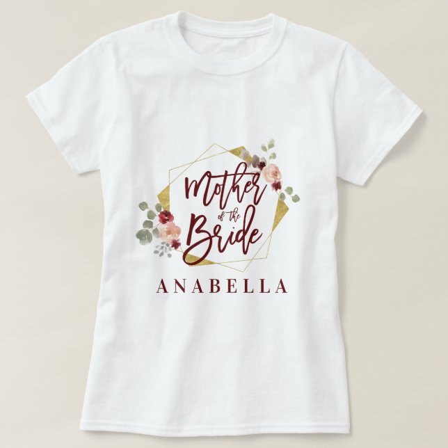 Blumenmutter des Brautparty T-Shirt (Design vorne)