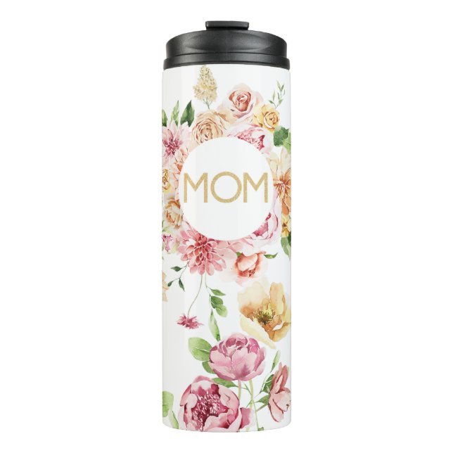 Blumenmutter-Tag Geschenk Mama Tumbler Thermosbecher (Vorderseite)