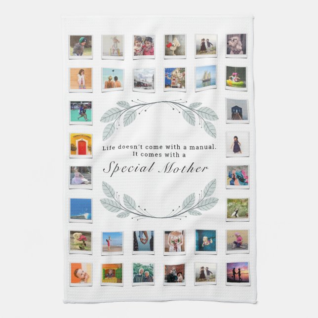 Blumenmütter Tagesfotomaterial Geschirrtuch (Vertikal)