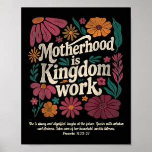 Blumenmütter Vintage Mutterschaft ist die Arbeit d Poster