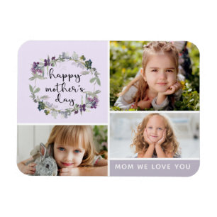 Blumenmuttertagsfoto-Collage Magnet