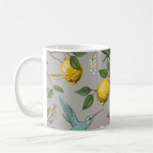 Blumennahmerloses Muster. Botanische Tapete. Pflan Kaffeetasse