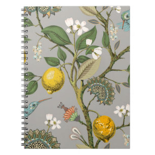 Blumennahmerloses Muster. Botanische Tapete. Plan Notizblock