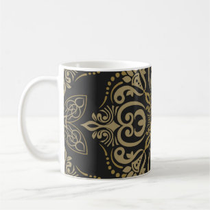 Blumennahtlos, Vintag, botanisches Design. Kaffeetasse