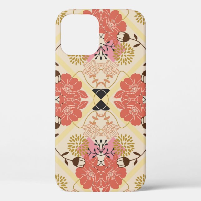 Blumennahtlos Vintages Musterdesign. Case-Mate iPhone Hülle (Rückseite)