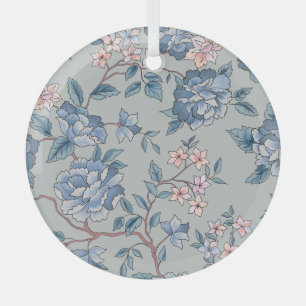 Blumennahtloser Garten-Hintergrund Ornament Aus Glas
