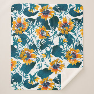 Blumennahtloses Muster, Hintergrund im Jugendstil Sherpadecke