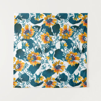 Blumennahtloses Muster, Hintergrund im Jugendstil Wandteppich