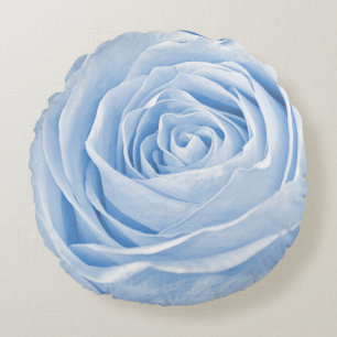 Blumennatur-Foto-köstliche hellblaue Rose Rundes Kissen