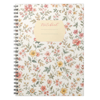 Blumennotizbuch im Pastellton Notizblock