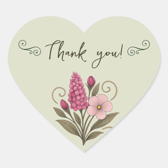 Blumennotizen & Tägliche Planungs-Blumenhändler Herz-Aufkleber (Vorderseite)