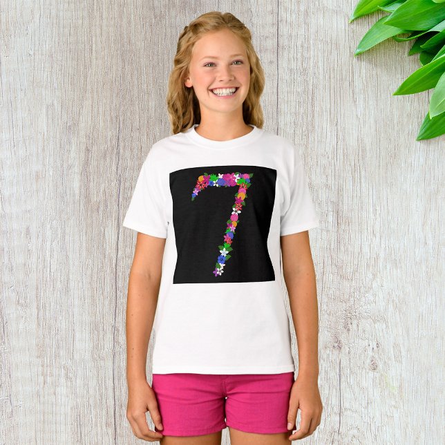 Blumennummer Sieben Girls T - Shirt (Von Creator hochgeladen)