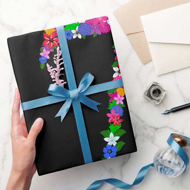 Blumennummer Sieben Schleifpapier Geschenkpapier (Von Creator hochgeladen)