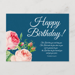 Blumennummern 6:24-26 Geburtstag Postkarte