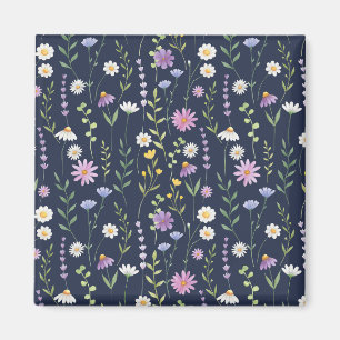 Blumenoberflächenmuster - Modische Frühlingsblumen Magnet