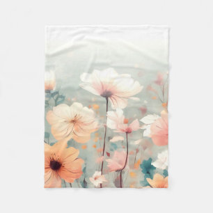 Blumenorange Blume Design 312 Fleecedecke