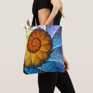 Blumenorange Gelb Blau Abstrakte Kunst