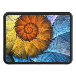 Blumenorange Gelb Blau Abstrakte Kunst Abschlepphaken Cover