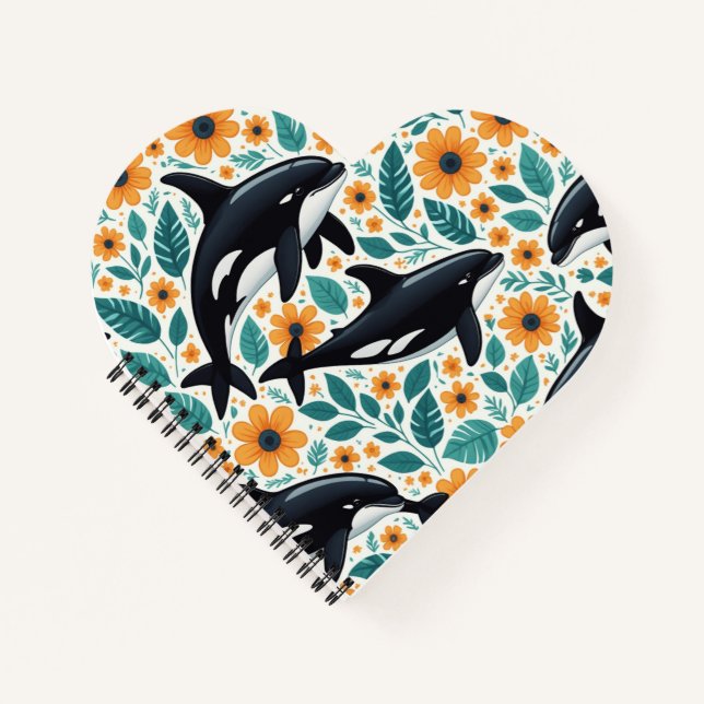 Blumenorca Spiral Foto Notebook Notizbuch (Vorderseite)