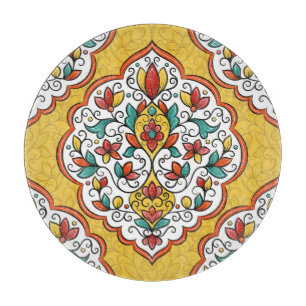 Blumenornament: Türkische indische Motive. Schneidebrett