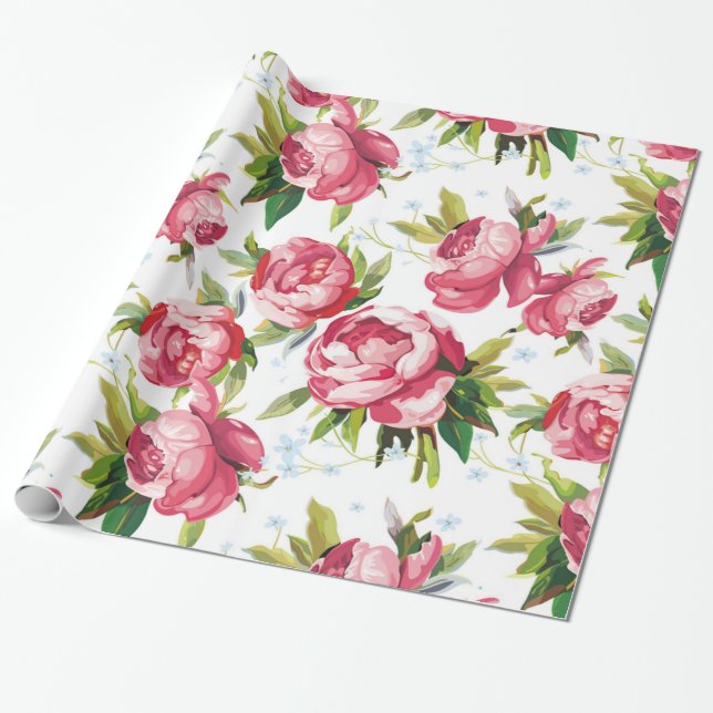 BLUMENPackpapier Geschenkpapier (Ungerollt)
