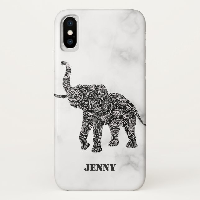 Blumenpaisley Case-Mate iPhone Hülle (Rückseite)