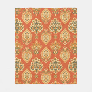 Blumenpaisley nahtlos Muster. Abbildung Fleecedecke