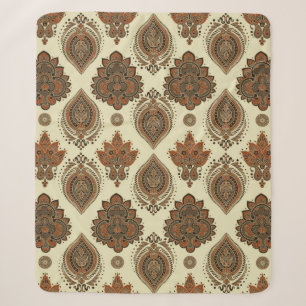 Blumenpaisley nahtlos Muster. Vintager Illustrat Sherpadecke