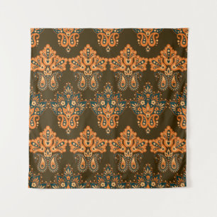 Blumenpaisley nahtlos Muster. Vintager Illustrat Wandteppich